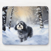 Havanese Let It Snow Weihnachten Mousepad (Vorne)