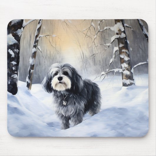 Havanese Let It Snow Weihnachten Mousepad (Vorne)