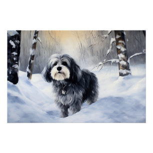 Havanese Let It Snow Weihnachten Poster