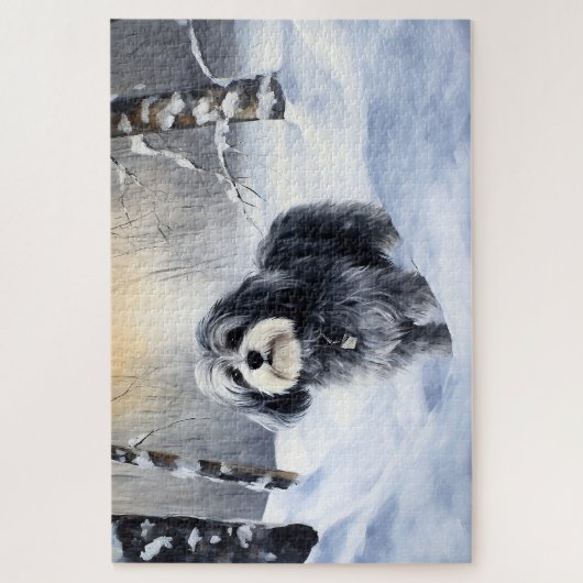 Havanese Let It Snow Weihnachten Puzzle (Vertikal)