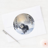 Havanese Let It Snow Weihnachten Runder Aufkleber (Umschlag)