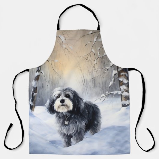 Havanese Let It Snow Weihnachten Schürze (Vorderseite)