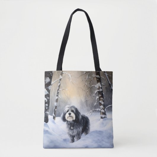 Havanese Let It Snow Weihnachten Tasche (Vorderseite)