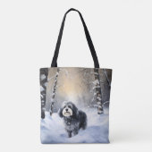Havanese Let It Snow Weihnachten Tasche (Rückseite)