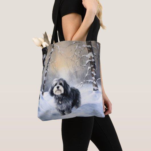 Havanese Let It Snow Weihnachten Tasche (Von Nahem)