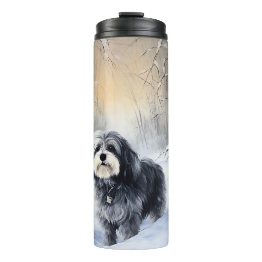 Havanese Let It Snow Weihnachten Thermosbecher (Vorderseite)