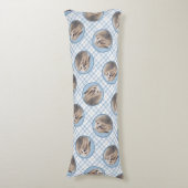 Havanese Malerei Silber Niedlich Original Haustier Seitenschläferkissen (Vorderseite Vertikal)