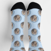 Havanese Malerei Silber Niedlich Original Haustier Socken (Oben)