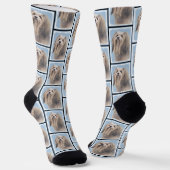Havanese Malerei Silber Niedlich Original Haustier Socken (Gewinkelt)