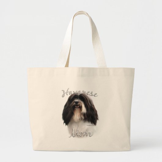 Havanese Mama 2 Jumbo Stoffbeutel (Vorne)