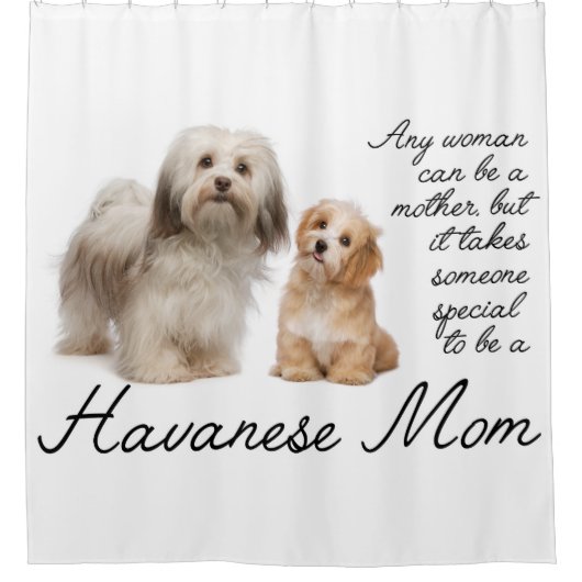 Havanese Mama-Duschvorhang Duschvorhang (Vorderseite)