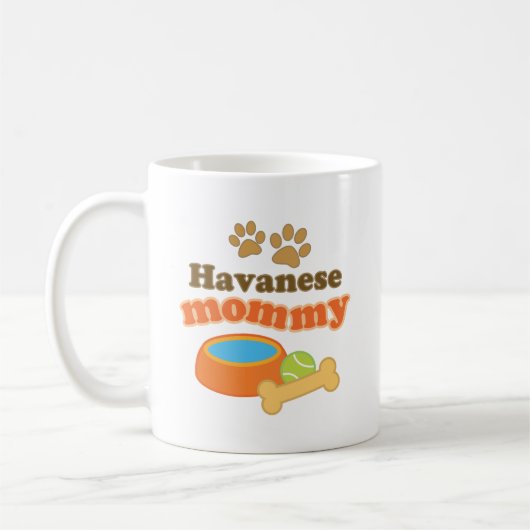 Havanese Mama-Hundezucht-Geschenk Kaffeetasse (Links)