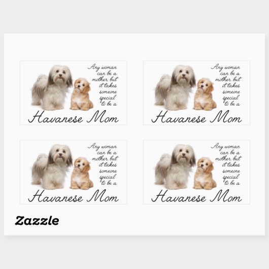 Havanese Mama Stickers (Blatt)