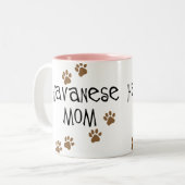 Havanese Mama Zweifarbige Tasse (Vorderseite Links)
