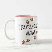 Havanese Mama Zweifarbige Tasse (Links)