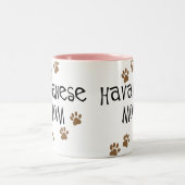 Havanese Mama Zweifarbige Tasse (Mittel)