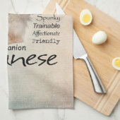 Havanese Merkmal-Geschirrtuch Handtuch (Viertel Falte)