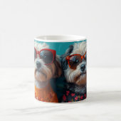 Havanese mit Herz-Rose Valentinstag Kaffeetasse (Mittel)