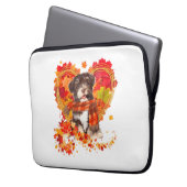 Havanese mit Herzstück aus Herbstblättern Laptopschutzhülle (Vorderseite Links)
