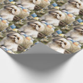 Havanese mit Ostereiern Geschenkpapier (Ecke)