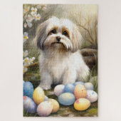 Havanese mit Ostereiern Puzzle (Vertikal)