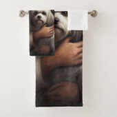 Havanese mit Weihnachtsmann Weihnachten Badhandtuch Set (Insitu)