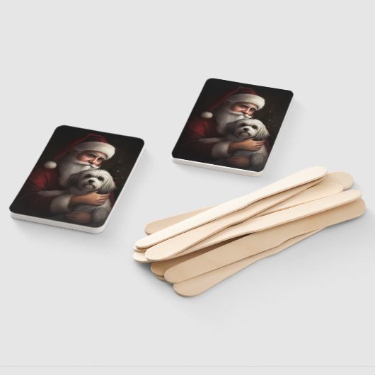 Havanese mit Weihnachtsmann Weihnachten Fächer (Non-assembled)