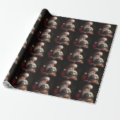Havanese mit Weihnachtsmann Weihnachten Geschenkpapier (Ungerollt)