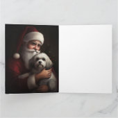 Havanese mit Weihnachtsmann Weihnachten Karte (Innenseite)