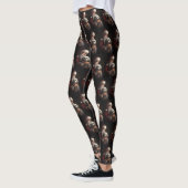 Havanese mit Weihnachtsmann Weihnachten Leggings (Links)
