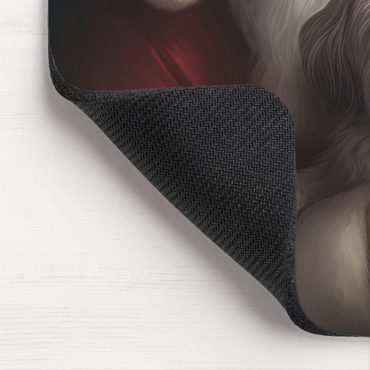 Havanese mit Weihnachtsmann Weihnachten Mousepad (Ecke)