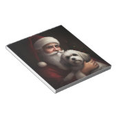 Havanese mit Weihnachtsmann Weihnachten Notizblock (angewinkelt)
