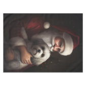 Havanese mit Weihnachtsmann Weihnachten Tischdecke (Vorderseite (Horizontal))