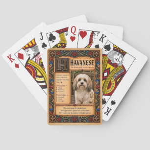 Havanese, mittelalterliche Bestiarien-Kunst Spielkarten