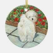 Havanese & Mohn Weihnachtsschmuck (Vorne)