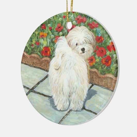 Havanese & Mohn Weihnachtsschmuck (Links)