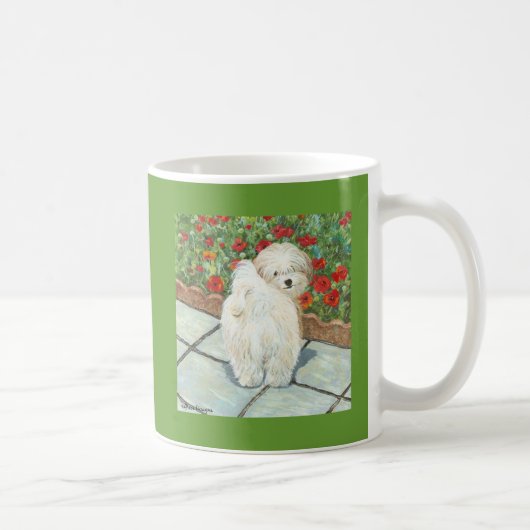 Havanese n Poppies Kunst, Dichtung und Musik Kaffeetasse (Rechts)