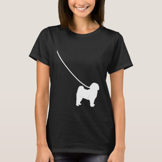 Havanese on a Leash Dog  Mom Dad Pet Cute  Puppy T-Shirt (Vorderseite)