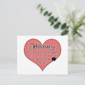Havanese Paw Prints Hunde Humor Postkarte (Stehend Vorderseite)