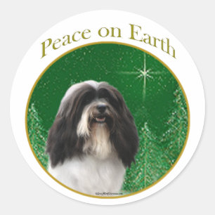 Havanese Peace Runder Aufkleber