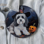 Havanese Pumpkins Halloween Beängstigend Button (Beispiel)