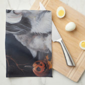 Havanese Pumpkins Halloween Beängstigend Geschirrtuch (Viertel Falte)