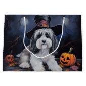 Havanese Pumpkins Halloween Beängstigend Große Geschenktüte (Vorderseite)