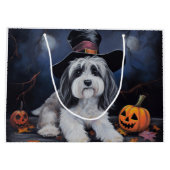 Havanese Pumpkins Halloween Beängstigend Große Geschenktüte (Rückseite)