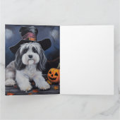 Havanese Pumpkins Halloween Beängstigend Karte (Innenseite)