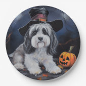Havanese Pumpkins Halloween Beängstigend Pappteller (Vorderseite)