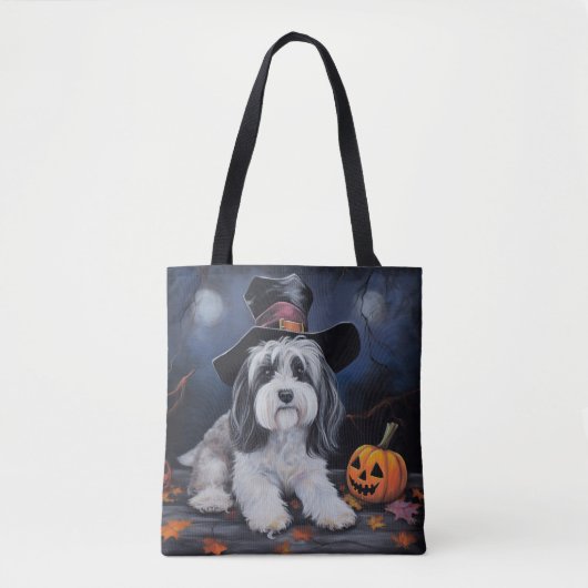 Havanese Pumpkins Halloween Beängstigend Tasche (Vorderseite)