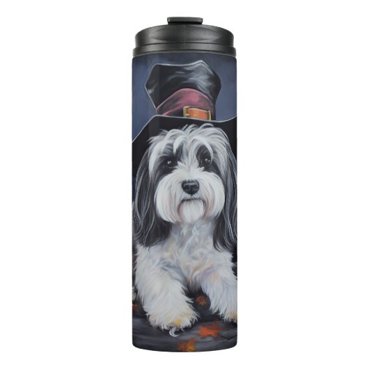 Havanese Pumpkins Halloween Beängstigend Thermosbecher (Vorderseite)