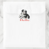 Havanese Puppy Dog Hello Stickers Siegel (Tasche)