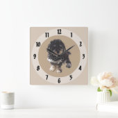 Havanese Quadratische Wanduhr (Zuhause)